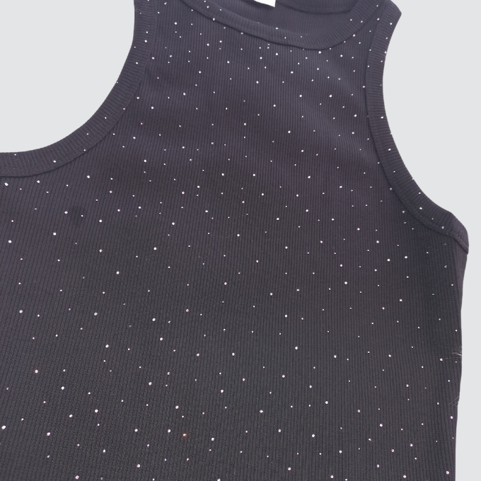 Miss Sparkle Top Black